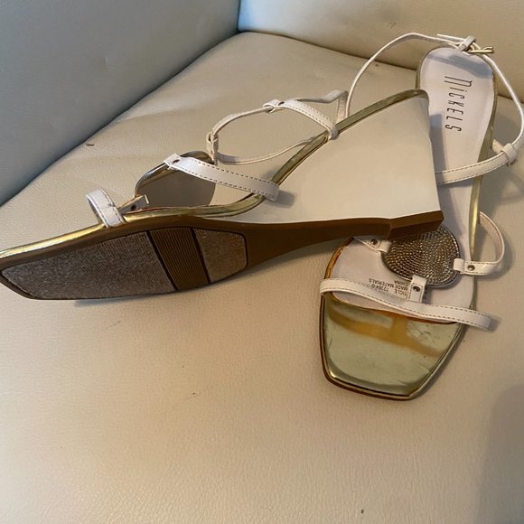 White Sandals Size 10 - Picture 2 of 2